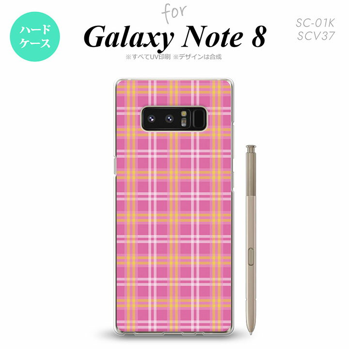 【SC01K】【スマホケース/スマホカバー】【ギャラクシー ノート8】SC01K スマホケース Galaxy Note8 SC-01K カバー ギャラクシー ノート8 チェックB ピンク nk-sc01k-434【メール便送料無料】