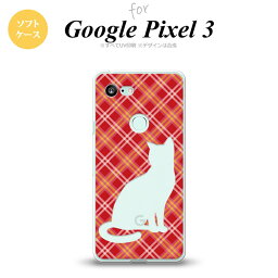 Google Pixel 3 ピクセル 3 専用 スマホケース カバー ソフトケース 猫 チェック赤A nk-px3-tp951[スマホ,スマホケース,スマホカバー,ケース,カバー,ジャケット]