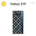 SC-03L SCV41 Galaxy S10 スマホケース ソフトケース タータン ドット 黒 +アルファベット メンズ レディース nk-s10-tp1535i(2)