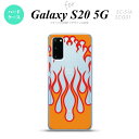 SC-51A SCG01 Galaxy S20 スマホケース ハードケース ファイヤー 炎 クリア 赤 メンズ レディース nk-s20-1314(2)
