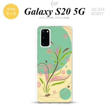 Galaxy S20 5G SC-51A SCG01 スマホケース ソフトケース 和柄 ミント ストラップホール おしゃれ かわいい かっこいい メンズ レディース nk-s20-tp1225