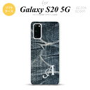 SC-51A SCG01 Galaxy S20 スマホケース ソフトケース ピクチャ ジーンズ 青 アルファベット メンズ レディース nk-s20-tp731i