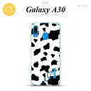 SCV43 Galaxy A30 SCV43 スマホケース ソフト カバー ダルメシアン 牛 白 アルファベット nk-scv43-tp480i