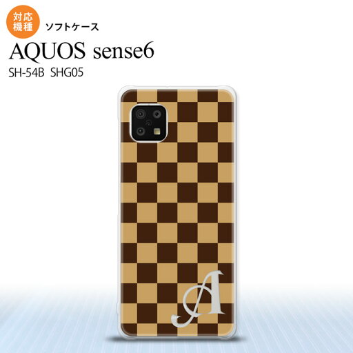 SH-54B SHG05 AQUOS sense6 スマホケース ソフトケース スクエア 黒茶 茶 +アルファベット メンズ レディース nk-sens6-tp132i SH-54B SHG05 AQUOS sense6 スマホケース ソフトケース スクエア 黒茶 茶 +アルファベット メンズ レディース nk-sens6-tp132i