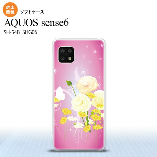 SH-54B SHG05 AQUOS sense6 スマホケース ソフトケース 花柄 ミックス D ピンク メンズ レディース nk-sens6-tp285 SH-54B SHG05 AQUOS sense6 スマホケース ソフトケース 花柄 ミックス D ピンク メンズ レディース nk-sens6-tp285