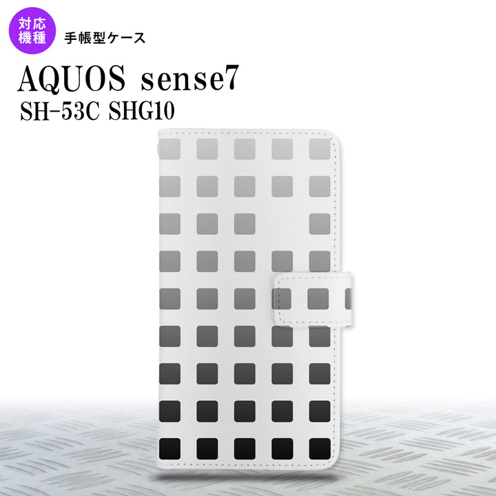 sense7 sense7 手帳型スマホケース カバー スクエア ドット 黒 2022年 11月発売 nk-004s-sens7-dr1365