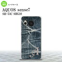 sense7 sense7 スマホケース 背面ケース ハードケース ピクチャ ジーンズ 青 +アルファベット 2022年 11月発売 nk-sens7-731i(2)