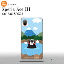 SO-53C SOG08 ワイモバイル Xperia Ace III スマホケース 背面ケースソフトケース くまモン 温泉 2022年 6月発売 nk-so53c-tpkm36