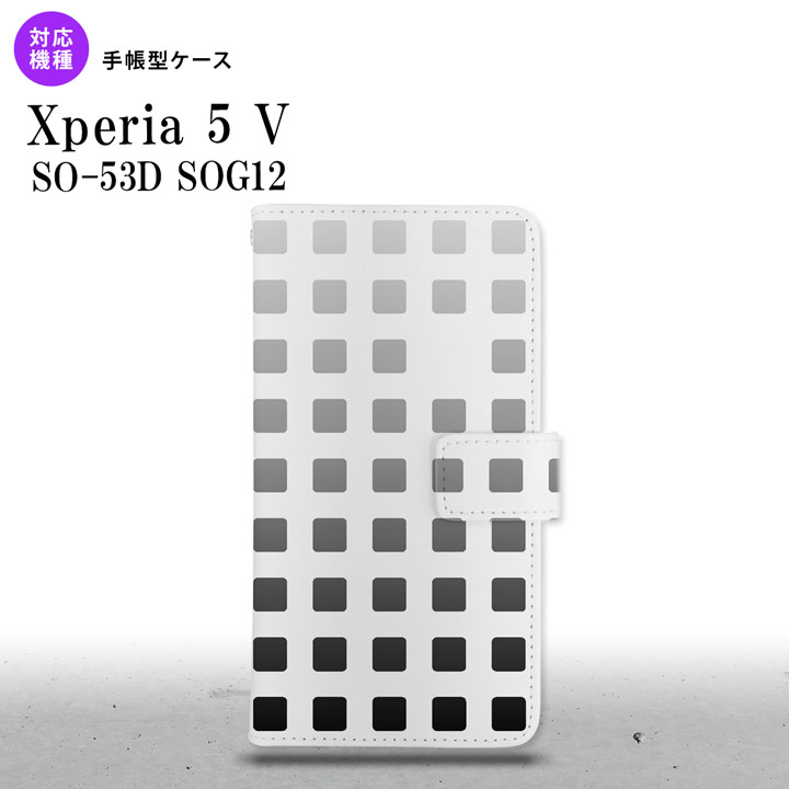 Xperia 5V Xperia 5V 手帳型スマホケース カバー スクエア ドット 黒 2023年 10月発売 nk-004s-xp55-dr1365