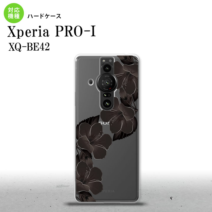 XperiaPRO-I Xperia PRO-I スマホケース 背面ケース ハードケース ハイビスカス A 黒 背面カバー android nk-xproi-081