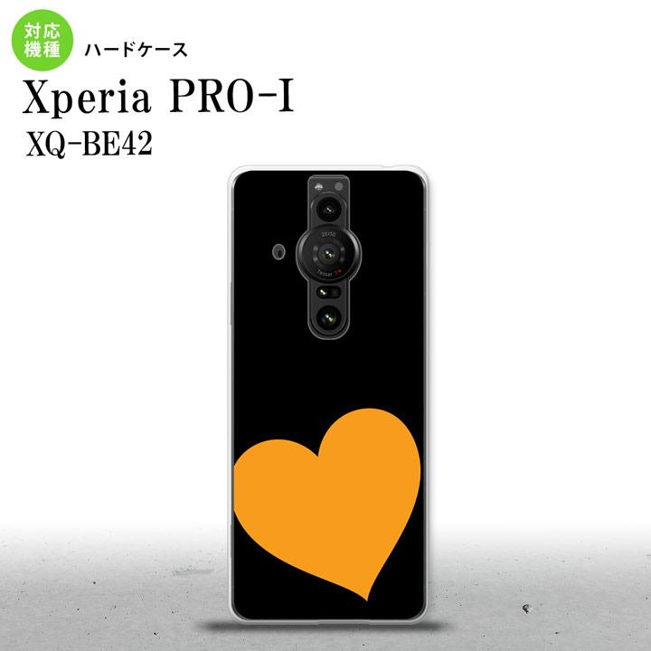 XperiaPRO-I Xperia PRO-I スマホケース 背面ケース ハードケース トランプ ハート 黒 オレンジ 背面カバー android nk-xproi-546