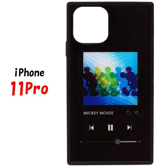 ディズニー キャラクター iPhone 11 Pro スマホケース ガラス ハイブリッド ケース PG-DGT19A01MKY ミッキーマウス/ブラックiPhoneケース iPhone11Pro ケース アイフォン 11pro スマホケース アイフォンケース 携帯 カバー 大人 可愛い おしゃれ ペア お揃い
