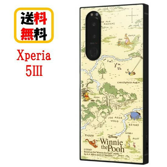 ディズニー キャラクター Xperia 5 III スマホケース 耐衝撃ケース KAKU くまのプーさん IQ-DXP5M3K3TB/PO020 Xperia 5 IIIケース エクスペリアケース 耐衝撃ケース スマホケース キャラクターケース 大人 おしゃれ 携帯 カバー 送料無料