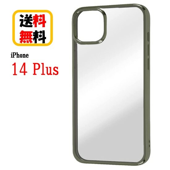 iPhone 14Plus スマホケース TPU ソフトケース META Frame オリーブ IN-P38HT2/OVM iPhoneケース iPhone14 Plus iPhone14Plus iPhone14Plusケース スマホ ケース アイフォンケース 携帯 おしゃれ クリアケース 透明 透明ケース シンプル おしゃれ 送料無料