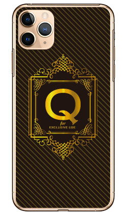 Cf LTD ラグジュアリーイニシャル Q ゴールドイエロー (クリア) iPhone 11 Pro Max Apple Coverfull アップル iphone11 pro max iphone11 pro max ケース iphone11 pro max カバー アイフォーン11プロマックス ケース 送料無料