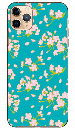 桜 （SCATTERブルー） produced by COLOR STAGE iPhone 11 Pro Max Apple Coverfull アップル iphone11 pro max iphone11 pro max ケース iphone11 pro max カバー アイフォーン11プロマックス ケース アイフォーン11プロマックス カバー 送料無料