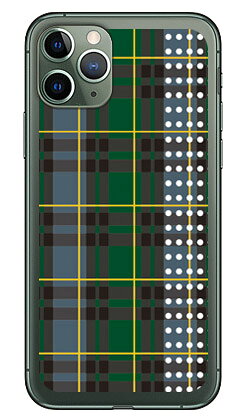 ブラックウォッチドット イエロー （ソフトTPUクリア） iPhone 11 Pro Apple SECOND SKIN ソフトケース iphone11pro ケース iphone11pro カバー アイフォーン11プロ ケース アイフォーン11プロ カバー アイフォン 11プロ 送料無料