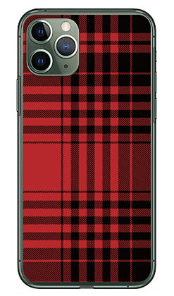 チェック レッド×ブラック （クリア） iPhone 11 Pro Apple SECOND SKIN 受注生産 スマホケース ハードケース iphone11pro ケース iphone11pro カバー アイフォーン11プロ ケース アイフォーン11プロ カバー アイフォン 11プロ 送料無料