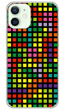 ブロック ブラックマルチ （クリア） iPhone 12 mini Apple YESNO 受注生産 スマホケース ハードケース アップル iphone12 mini iphone12 mini ケース iphone12 mini カバー アイフォーン12ミニ ケース アイフォーン12ミニ カバー 送料無料(2.0)