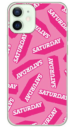 【送料無料】 SATURDAY ピンク （クリア） / for iPhone 12 mini/Apple 【Coverfull】【平面】【受注生産】【スマホケース】【ハードケース】アップル iphone12 mini iphone12 mini ケース iphone12 mini カバー アイフォーン12ミニ ケース アイフォーン12ミニ カバー