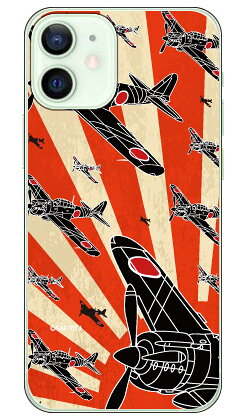 乐天商城 - 零戦21型 朱旭日シルエット （クリア） design by figeo iPhone 12 mini Apple Coverfull ハードケース アップル iphone12 mini iphone12 mini ケース iphone12 mini カバー アイフォーン12ミニ ケース アイフォーン12ミニ カバー 送料無料