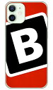 Cf LTD キャンプ イニシャル レッド×ブラック B (クリア) iPhone 12 mini Apple Coverfull ハードケース アップル iphone12 mini iphone12 mini ケース iphone12 mini カバー アイフォーン12ミニ ケース アイフォーン12ミニ カバー 送料無料(2)