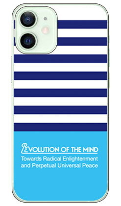 【送料無料】 Panel border ブルー×シアン （クリア） design by ROTM / for iPhone 12 mini/Apple 【SECOND SKIN】【ハードケース】アップル iphone12 mini iphone12 mini ケース iphone12 mini カバー アイフォーン12ミニ ケース アイフォーン12ミニ カバー