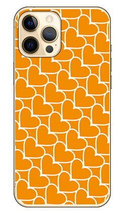 乐天商城 - ハートストライプ オレンジ×ホワイト （クリア） iPhone 12 Pro Max Apple SECOND SKIN iphone12promax ケース iphone12promax カバー アイフォーン12プロマックス ケース アイフォーン12プロマックス カバー アイフォン 12 送料無料