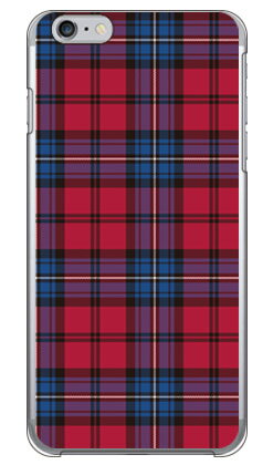 チェック レッド×ブルー （クリア） iPhone 6s Plus Apple SECOND SKIN iphone6splus ケース iphone6splus カバー iphone 6s plus ケース iphone 6s plus カバー アイフォン6sプラス ケース アイフォン6sプラス カバー 送料無料