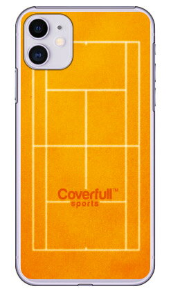 テニスコート オレンジ(クリア) iPhone 11 Apple Coverfull カバフル 平面 受注生産 スマホケース ハードケース アップル iphon...