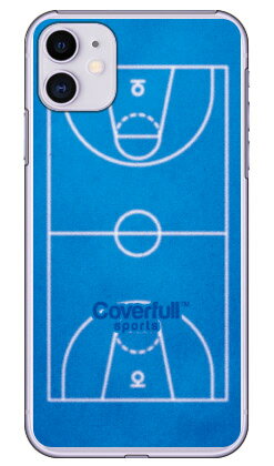 Mobile Phone - バスケットコート ブルー（クリア） iPhone 11 Apple Coverfull カバフル 平面 受注生産 スマホケース ハードケース アップル iphone11 iphone11 ケース iphone11 カバー アイフォーン11 ケース アイフォーン11 カバー 送料無料
