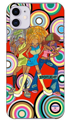 可愛いダンサー3人とサークルと赤バック design by ARTWORK iPhone 11 Apple Coverfull 全面 受注生産 スマホケース ハードケース アップル iphone11 iphone11 ケース iphone11 カバー アイフォーン11 ケース アイフォーン11 カバー 送料無料