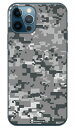 DIGITAL camouflage グレー (クリア) design by Moisture iPhone 12 Apple SECOND SKIN 受注生産 スマホケース ハードケース iphone12 ケース iphone12 カバー アイフォーン12 ケース アイフォーン12 カバー アイフォン 12 送料無料(2)