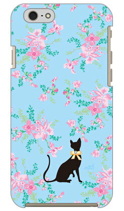 花柄とブルーとオレンジリボンのネコ design by ARTWORK iPhone 6s Apple Coverfull ハードケース iphone6s ケース iphone6s カバー iphone 6s ケース iphone 6s カバー アイフォーン6s ケース アイフォーン6s カバー アイフォン6s ケース 送料無料