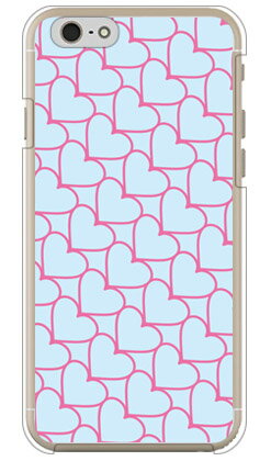ハートストライプ サックスブルー×ピンク （クリア） iPhone 6s Apple SECOND SKIN iphone6s ケース iphone6s カバー iphone 6s ケース iphone 6s カバー アイフォーン6s ケース アイフォーン6s カバー アイフォン6s ケース 送料無料(2.0)