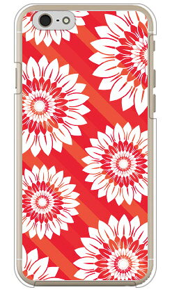 フラワーストライプレッドiPhon...