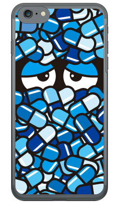 カプセルくん ブルー （クリア） iPhone SE (2022 第3世代・2020 第2世代) 8 7 Apple YESNO ハードケース iphone8 iphone7 ケース iphone8 iphone7 カバー iphone 8 iphone 7 ケース iphone 8 iphone 7 カバーアイフォーン7 ケース アイフォーン7 カバー 送料無料