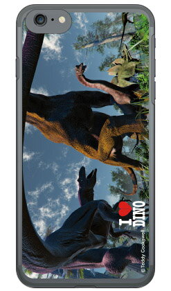 Dinosaur Design 恐竜デザインシリーズ 「ブラキオサウルスとアロサウルス_B」 （クリア） iPhone SE (2022 第3世代・2020 第2世代) 8 7 Apple iphone8 iphone7 ケース iphone8 iphone7 カバー iphone 8 iphone 7 ケース iphone 8 iphone 7 送料無料