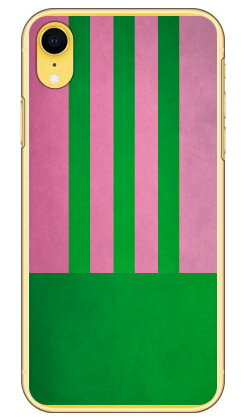 Cf LTD ダービーコレクション 競馬 騎手 勝負服 46 桃・緑縦縞・緑袖 （クリア） iPhone XR Apple Coverfull iphoneXR ケース iphoneXR カバー iphone XR ケース iphone XR カバーアイフォーン10R ケース アイフォーン10R カバー 10R ケース 送料無料