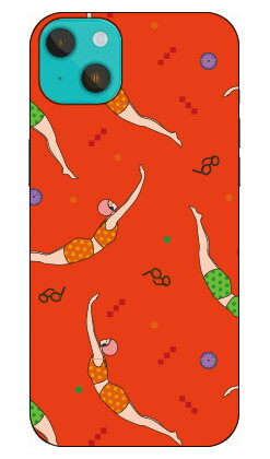 YOKEY Swimming Girls iPhone14 Plus 6.7インチ SECOND SKINiphone 14 plus フィルム ケース iphone 14 plus ケース iphone 14 plus 本体 保護 iphone 14 plus ケース カード iphone 14 plus …