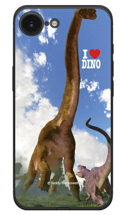 Dinosaur Design 恐竜デザインシリーズ 「ブラキオサウルスとアロサウルス_A」 (クリア) iPhone 17e / iPhone 16e 本体 保護 ハードケース スマホカバー　送料無料
