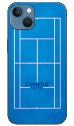 テニスコート ブルー(クリア) iPhone 13 mini Apple Coverfull 受注生産 スマホケース ハードケース アップル iphone13 ...