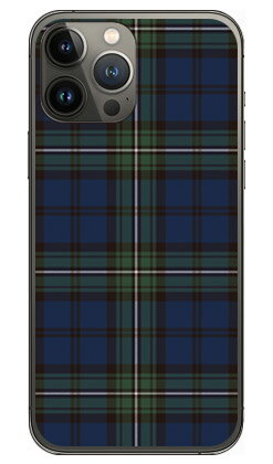チェック ネイビー×グリーン （ソフトTPUクリア） iPhone 13 Pro Apple SECOND SKIN 平面 受注生産 スマホケース ソフトケース iphone13pro ケース iphone13pro カバー アイフォーン13プロ ケース アイフォーン13プロ カバー アイフォン 13プロ 送料無料
