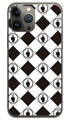 F rhombuses ホワイト×ブラック （クリア） design by ROTM iPhone 13 Pro Apple SECOND SKIN ハードケース iphone13pro ケース iphone13pro カバー アイフォーン13プロ ケース アイフォーン13プロ カバー アイフォン 13プロ 送料無料