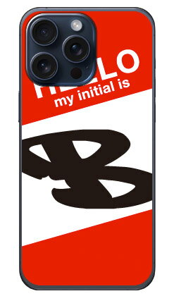 Cf LTD ハローイニシャル B レッド （クリア） iPhone 15 Pro Max Cove