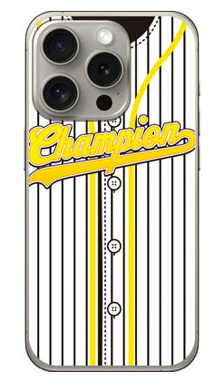 Cf LTD ベースボールユニフォーム ブラックストライプ×イエロー （クリア） iPhone 15 Pro CoverfulliPhone 15 Pro ケース iphone15pro iphone 本体 保護 iphone ケース iPhone 15 Pro ケース iphone15pro ハードケース iphone15pro スマホケース 送料無料