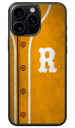 Cf LTD ベースボール イニシャル イエロー R (クリア) iPhone 16 Pro Max Coverfull 本体 保護 ハードケース スマホカバー　送料無料