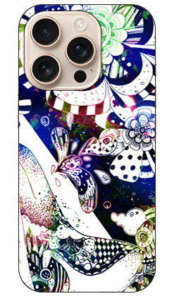 kion 「Modello_3 くじら 赤＆青＆緑」 iPhone 16 Pro 全面プリント SECOND SKIN 本体保護 スマホケース スマホカバー 送料無料