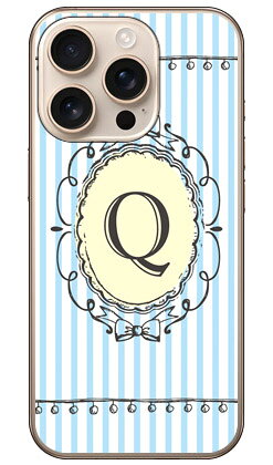 樂天商城 - Cf LTD イニシャル アルファベット Q サックス (クリア) iPhone 16 Pro Coverfull 本体 保護 ハードケース スマホカバー　送料無料