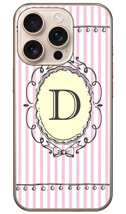 Rakuten - Cf LTD イニシャル アルファベット D ピンク (クリア) iPhone 16 Pro Coverfull 本体 保護 ハードケース スマホカバー　送料無料